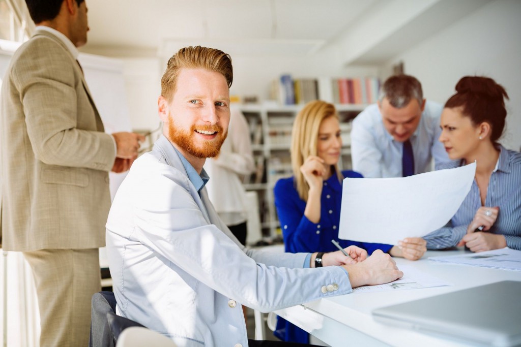 Business people having a board meeting