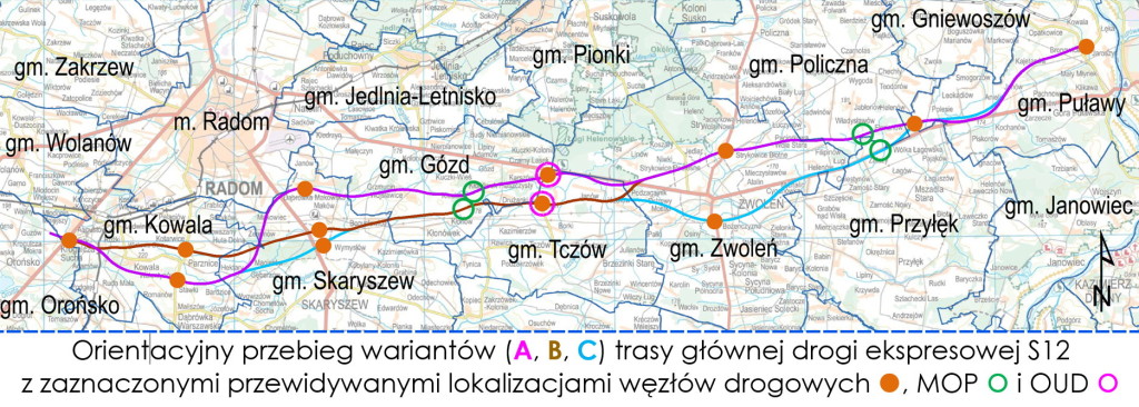 Mapa, GDDKiA Warszawa