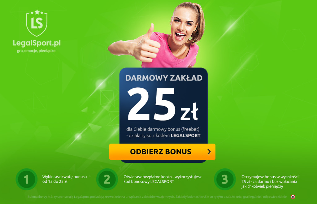 Freebet 25 zł - darmowy zakład