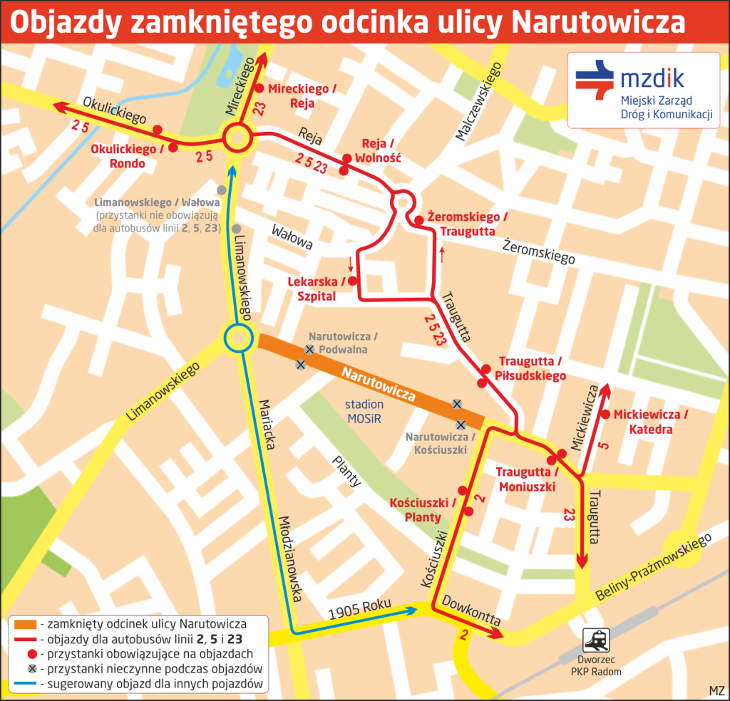 Objazdy-Narutowicza-MOSiR