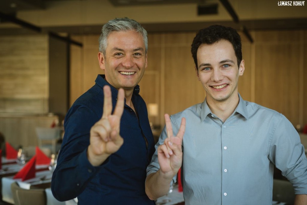 Robert Biedroń i Patryk Fajdek