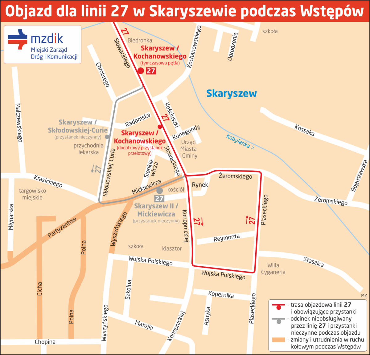 W Skaryszewie odbędą się końskie targi. W czasie Wstępów autobusy linii 27 zostaną skierowane na objazdy