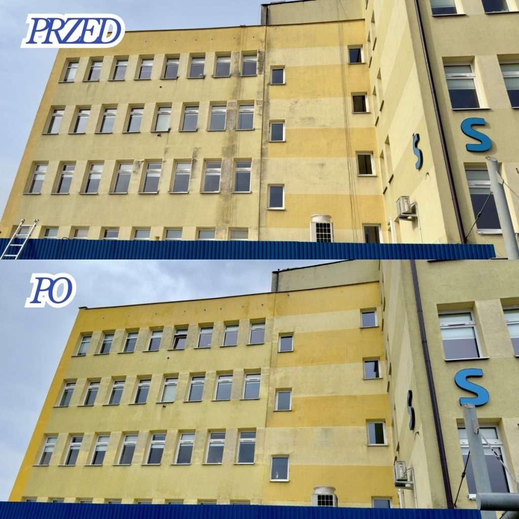 Alpiniści na… ścianach poradni specjalistycznych. Umyli – za darmo! – elewację budynku przy ul. Lekarskiej